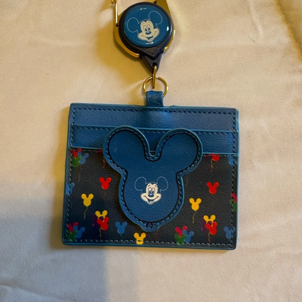 Loungefly Blue Mickey ID Badge Holder with Retractable Reel - Picture 2 of 2